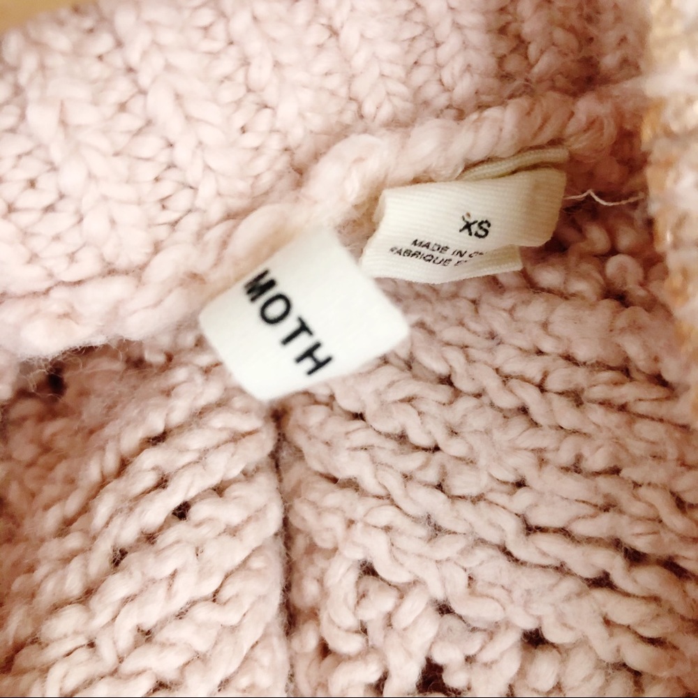 Anthropologie Moth chunky metallic knit sweater - Picture 7 of 8
